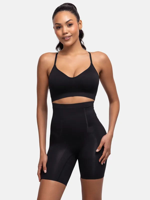 Seamless High Waist Short Black - Dorina
