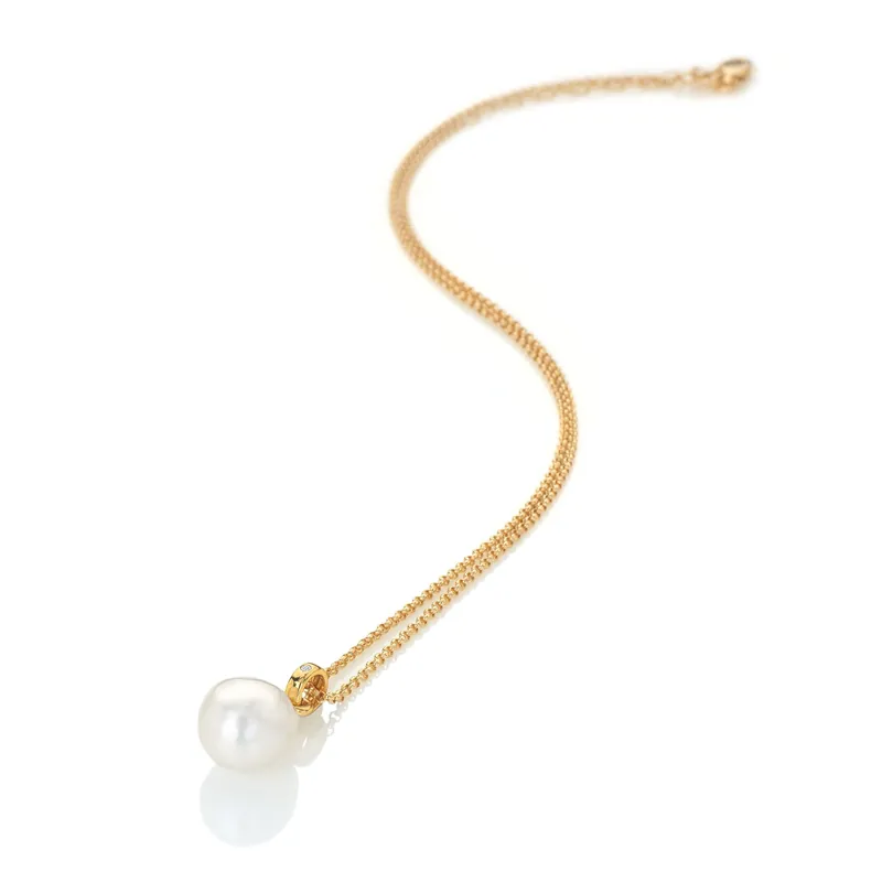 HD X Golden Edit Calm Pearl Pendant - Hot Diamonds