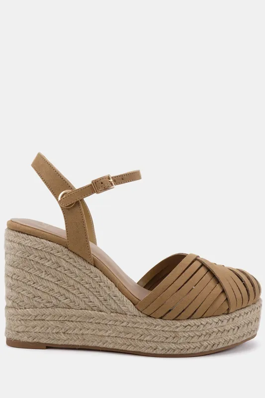 BRIELLE Closed Toe Platform Espadrille Sandal - Novo