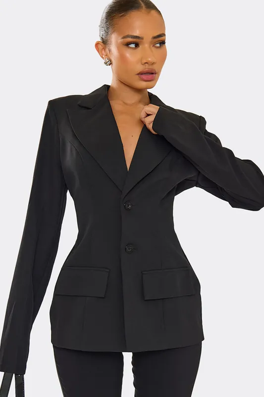 Long Sleeve V-neck Blazer