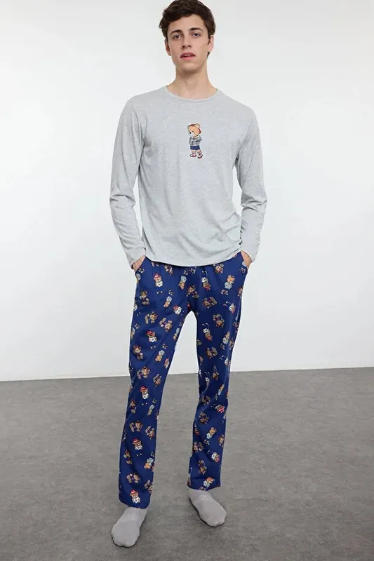 2 Piece Teddy Bear Printed Knit Pyjama Set - WOVCOR