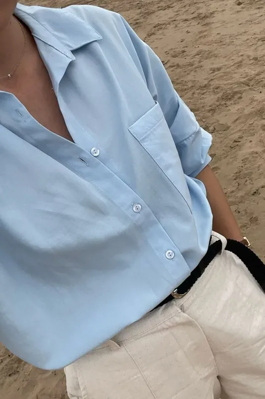 Buttoned Short Sleeve Relaxed Shirt - Hiccup