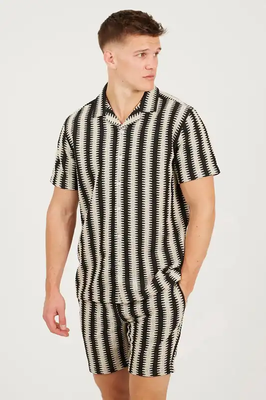 Striped Revere Collar Shirt - Brave Soul