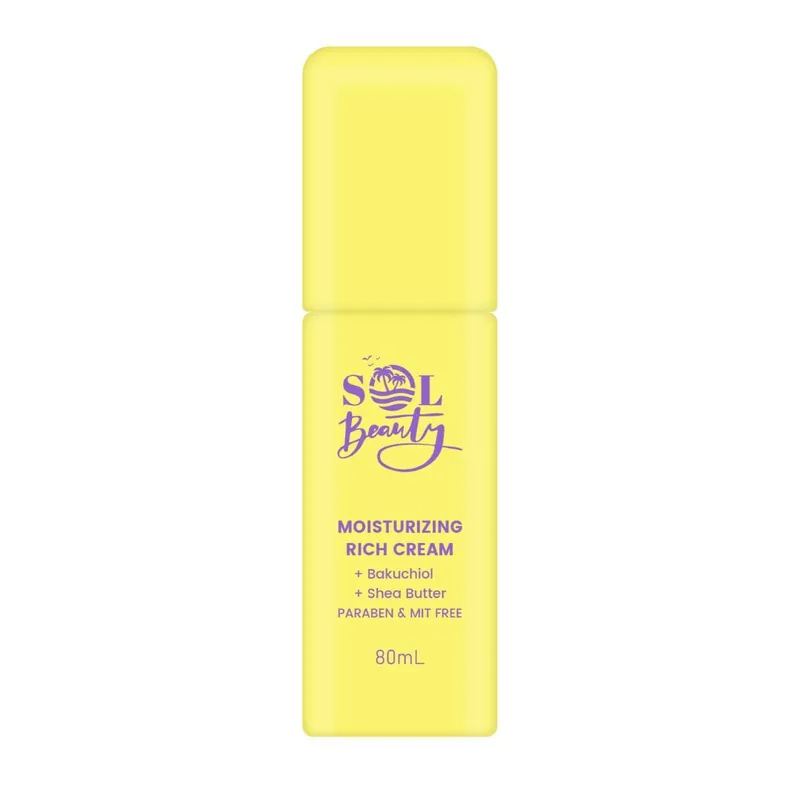 Moisturising Rich Face Cream Smooth Lightweight Facial Daily 80ml - SOL Beauty