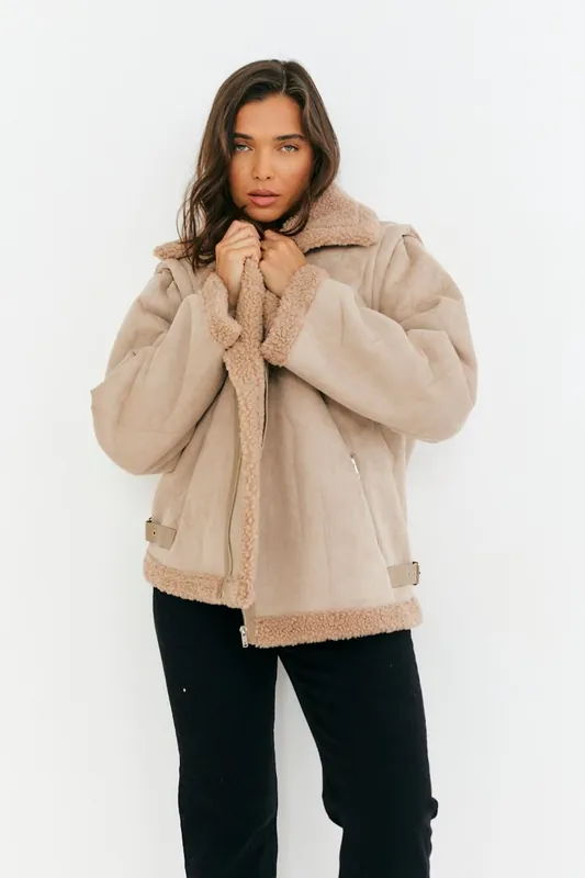 2 In 1 Aviator Coat Gilet - In The Style