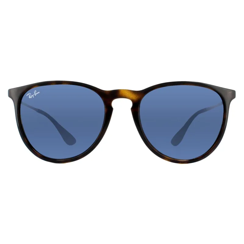 Round Havana Dark Blue Erika 4171 Sunglasses - Ray-Ban
