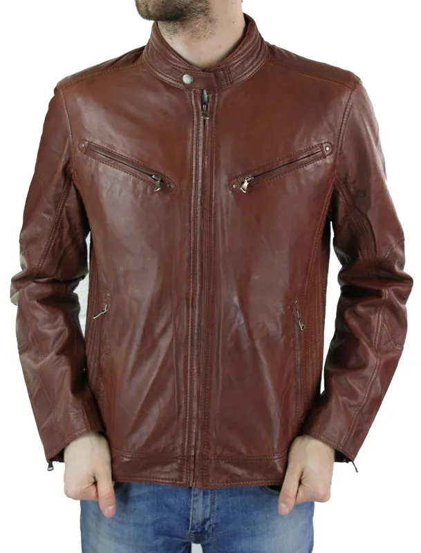 Zipped Biker Jacket - TruClothing