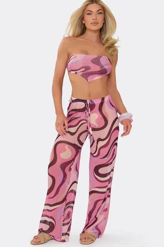 Wide Leg Mid Rise Trousers - EGO