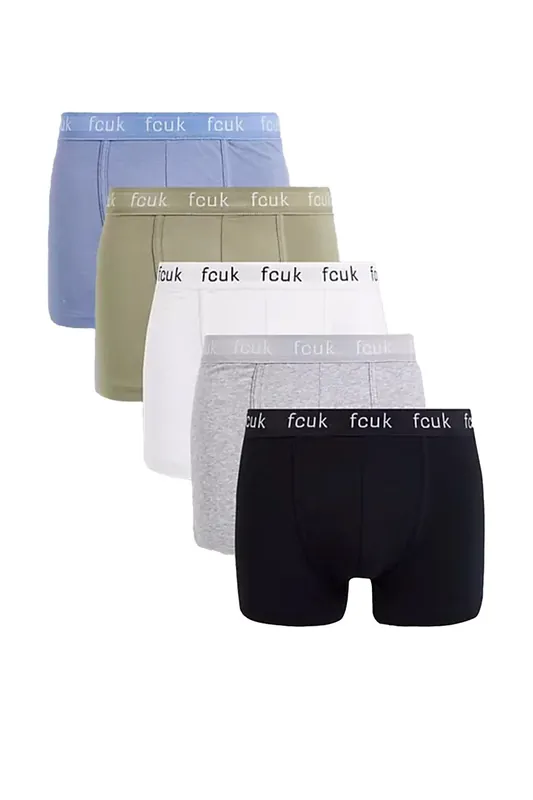 5 Pack FCUK Cotton Stretch Boxers - French Connection