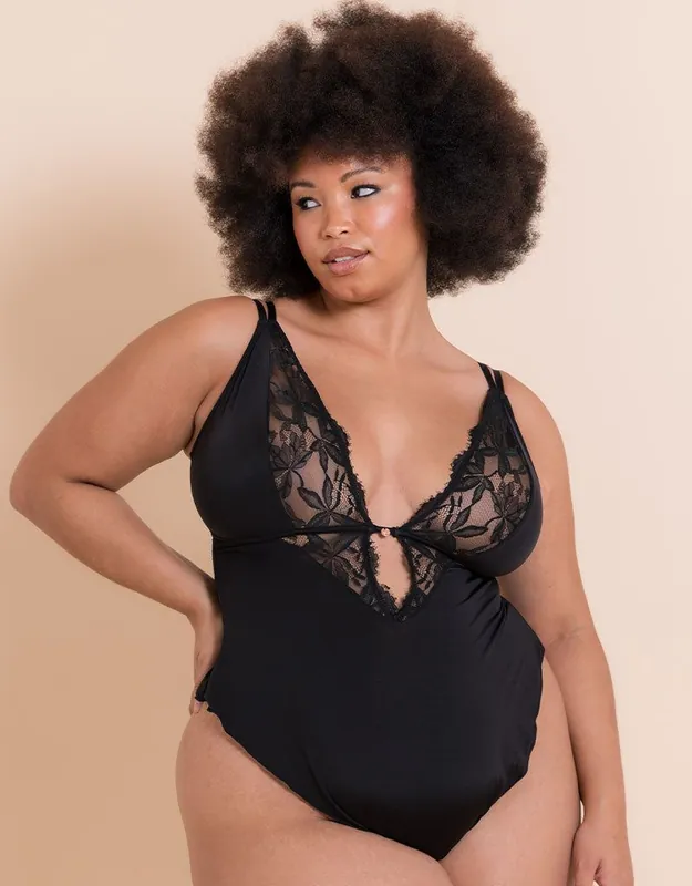 Embrace Stretch Lace Teddy - Scantilly