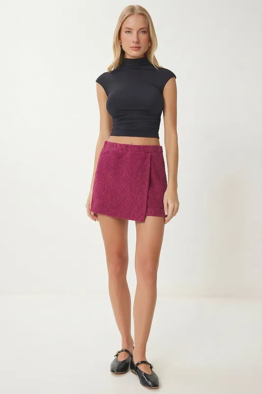 High Waist Mini Paneled Skirt - Happiness Istanbul