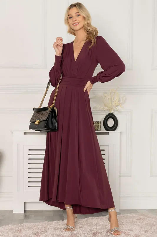 Rashelle Jersey Long Sleeve Maxi Dress - Jolie Moi