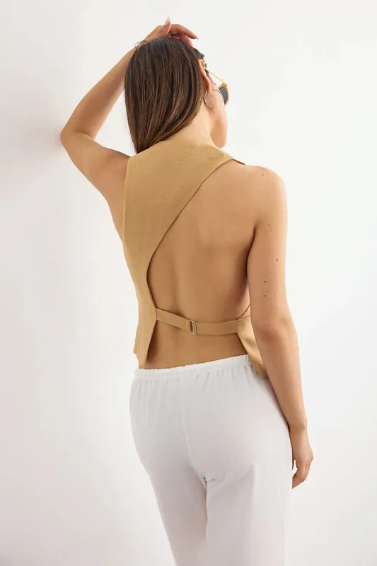 Solid V Neck Waistcoat - Hiccup