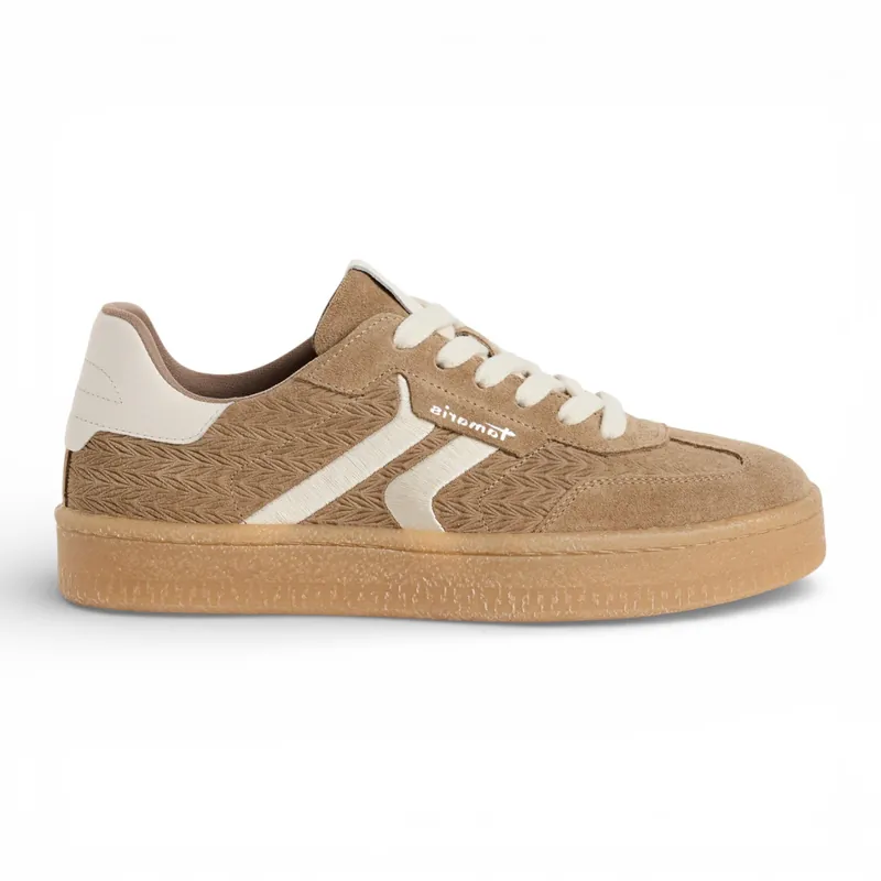Tamaris Leather Stripes Trainers Sneaker Shoes - 23723