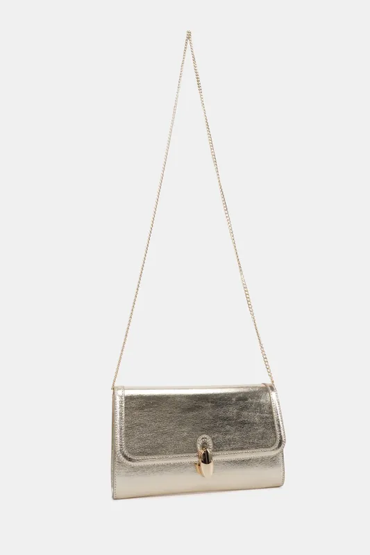 Angel Hardware Detail Chain Clutch Bag - Novo