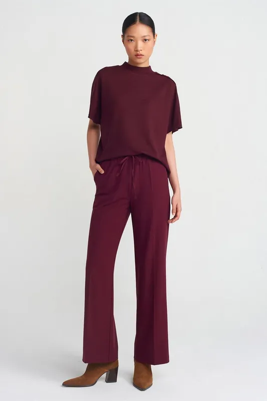 Wide-Leg Crepe Trousers