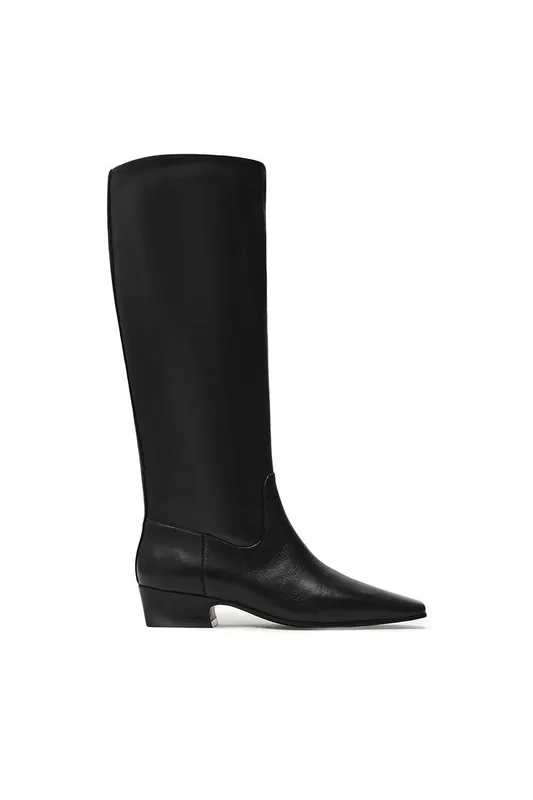 Dantelle Boot Black' Leather Boots - STEVE MADDEN