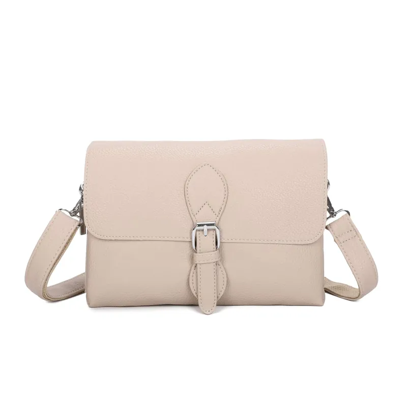 Small Satchel Double Compartments Crossbody Shoulder Bag - Kitise