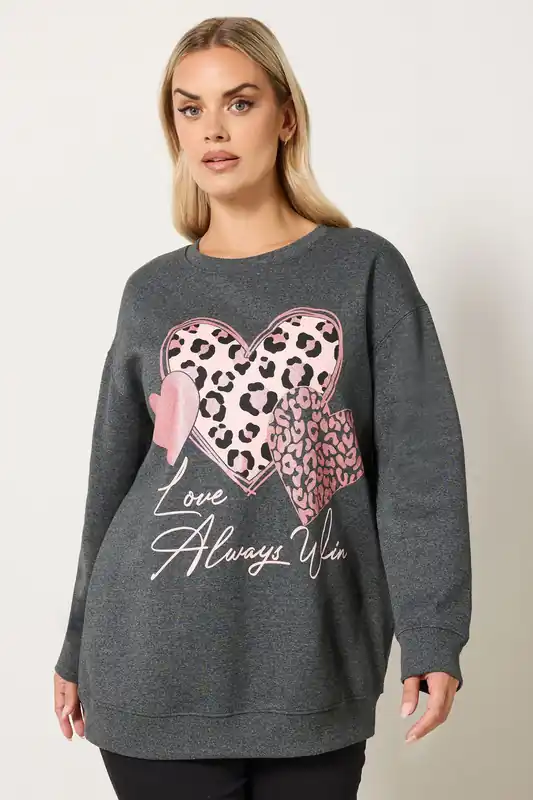 Love Always' Glitter Heart Sweatshirt - Yours
