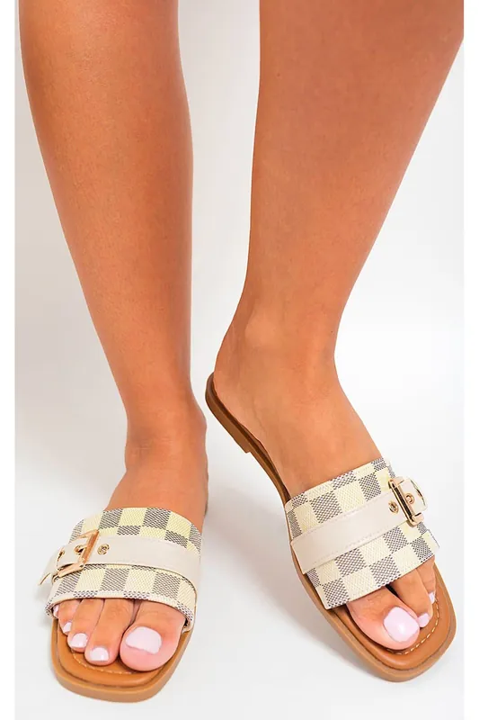 Ariah Open Toe Flat Sandals - IKRUSH