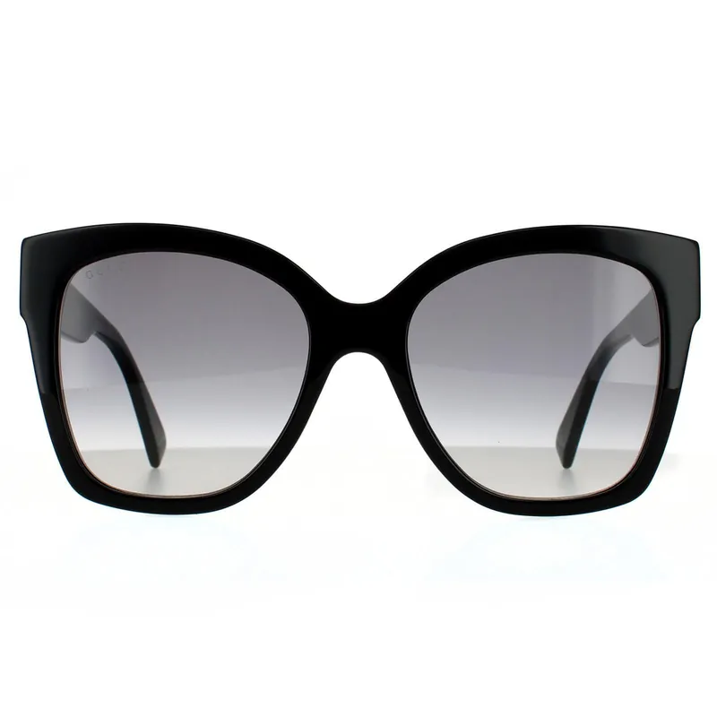 Square Black Grey Gradient Sunglasses - Gucci
