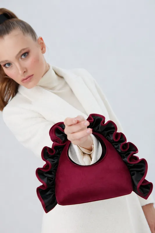 Ruffle Handle Grab Bag - Belissh