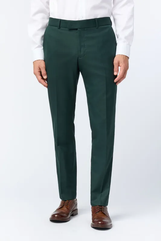 Slim Fit Deep Green Trousers - Antique Rogue