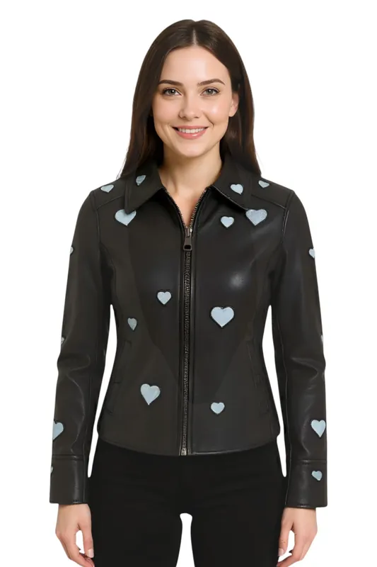 Leather Hearts Biker Jacket - Malta