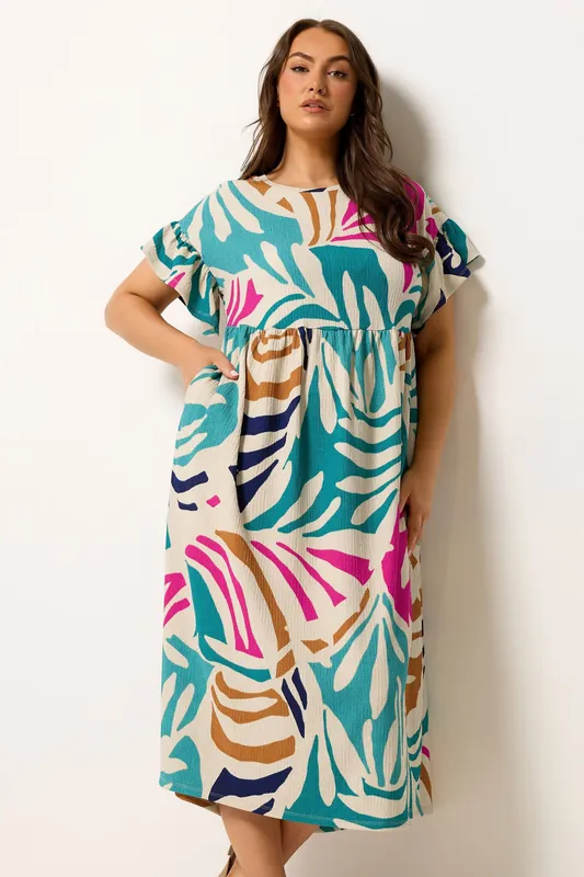 Abstract Print Midi Dress - Yours