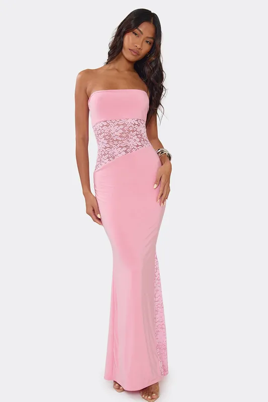 Sleeveless Lacy Maxi Dress - EGO