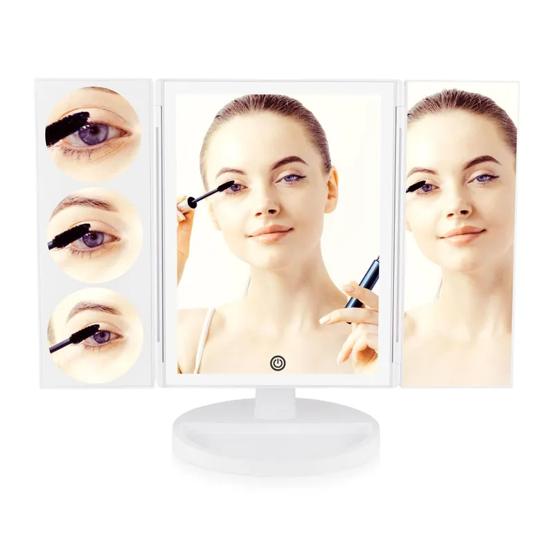 Make Up Mirror with Dimmable LED lights 1x 3x 5x & 10x Magnification - Rio