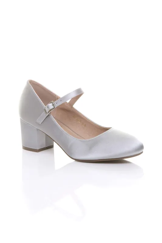 Mid Block Heel Mary Jane Court Shoes - AJVANI
