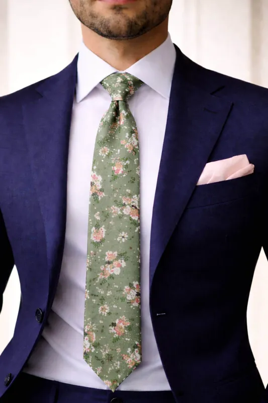 Formal Wedding Pocket Square + Tie Set - AJVANI
