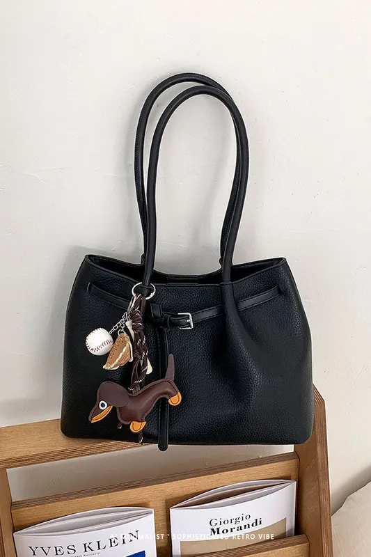'Orelia' Large Shoulder Tote Bag With Charm - XY London