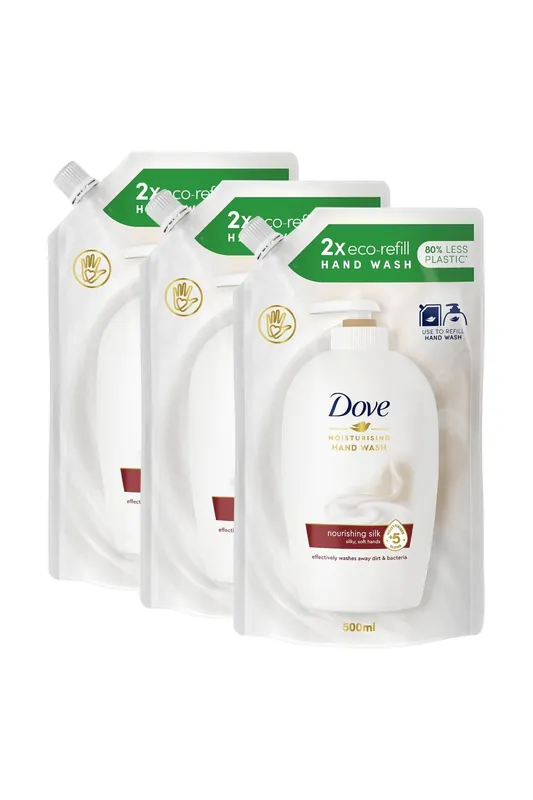 Moisturising Liquid 'Hand Wash' Nourishing Silk, 3x500ml - Dove