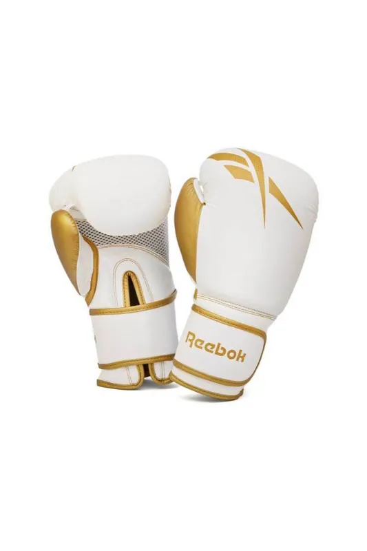 Boxing Gloves - White and Gold