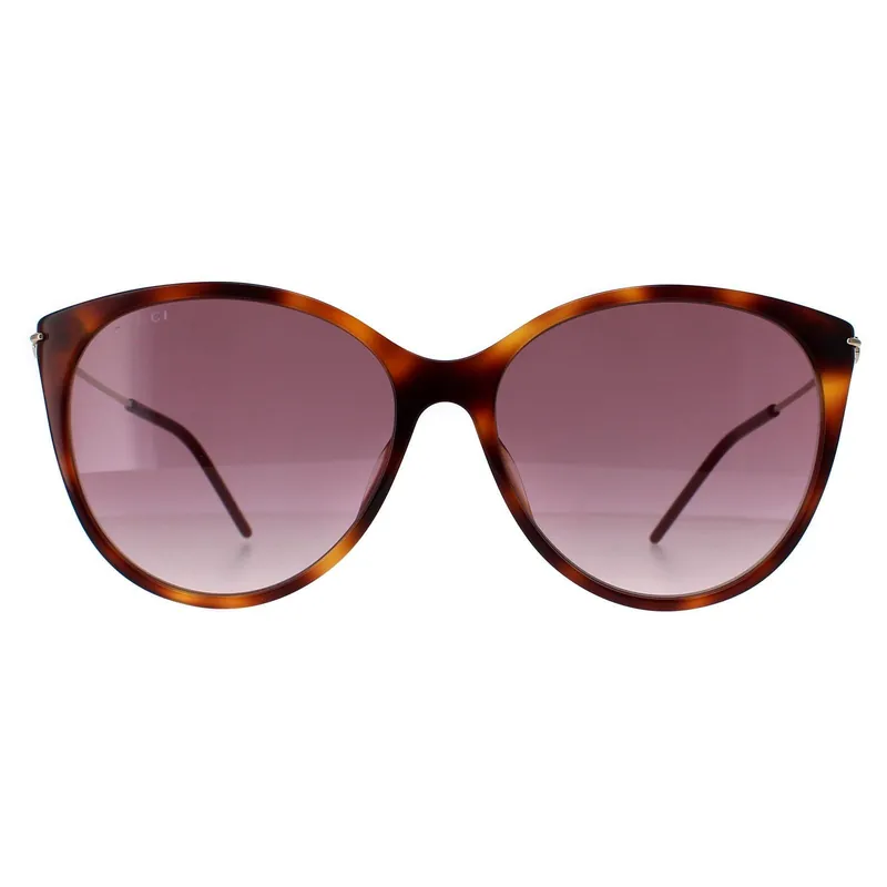 Cat Eye Havana Gold Red Gradient GG1268S - Gucci