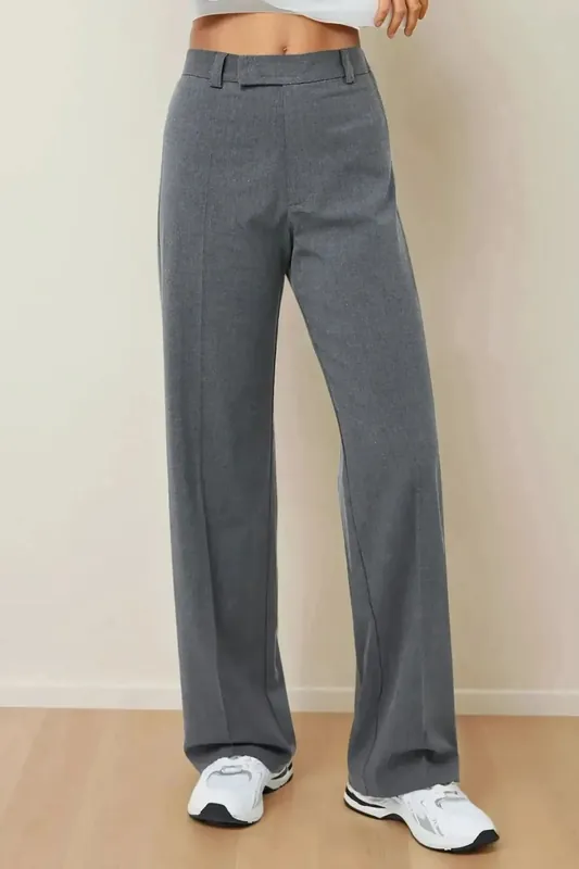 High Waist Straight Leg Pants - Hiccup