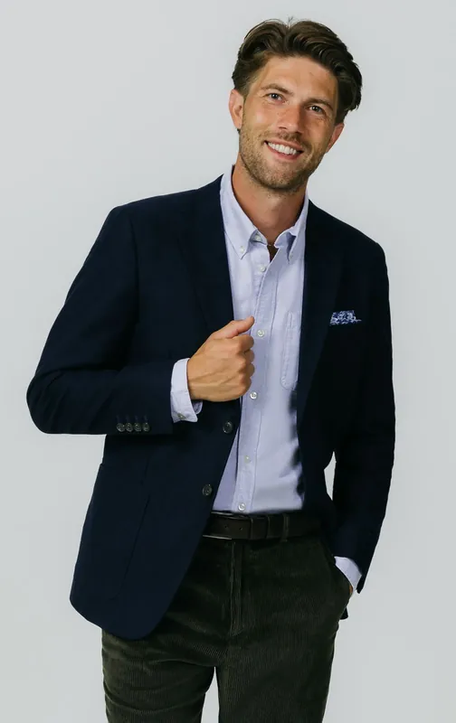 Navy Moleskin Jacket - Dobell