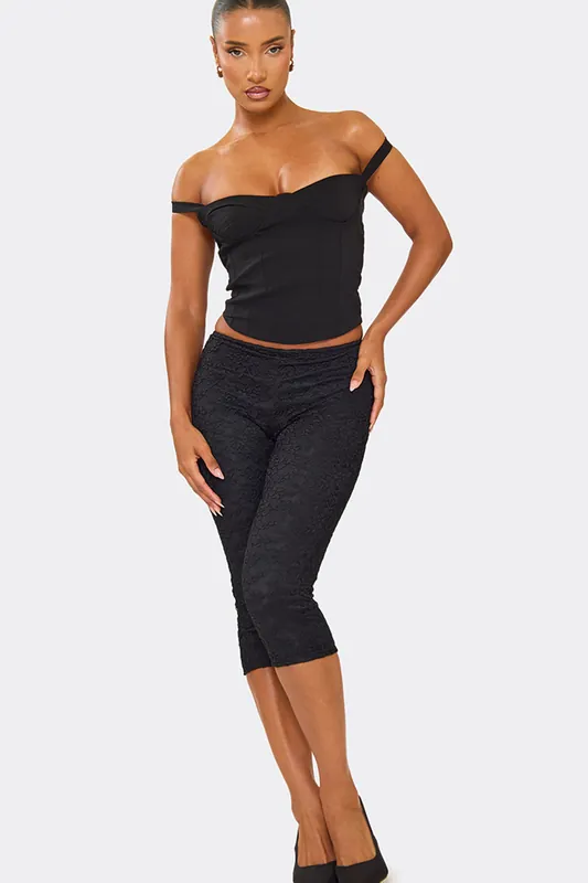 Lace Low Rise Leggings - EGO