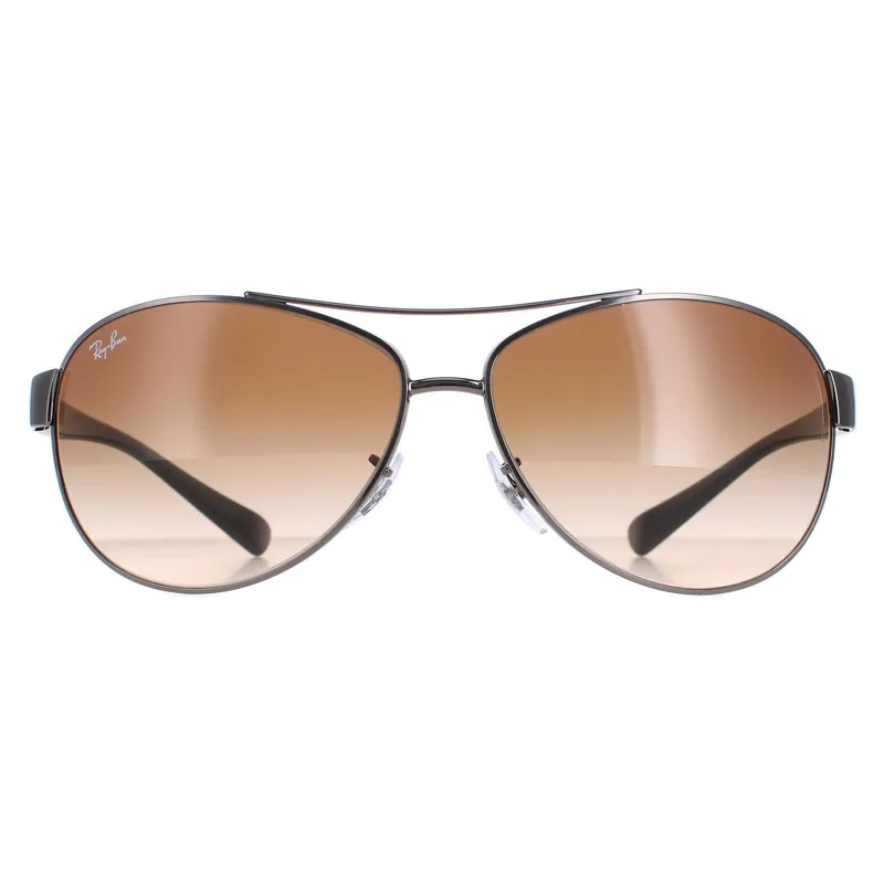 Aviator Gunmetal Brown Gradient Sunglasses - Ray-Ban
