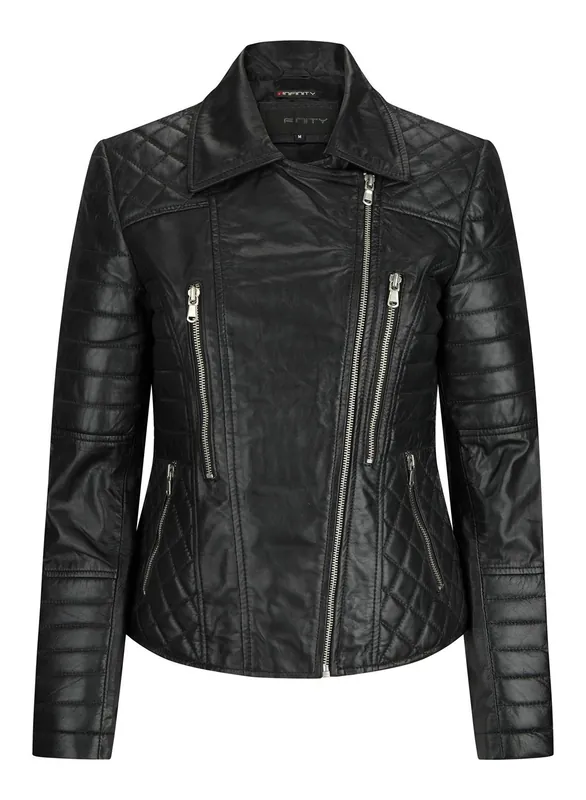 Leather Biker Rock Slim Fit Jacket - TruClothing