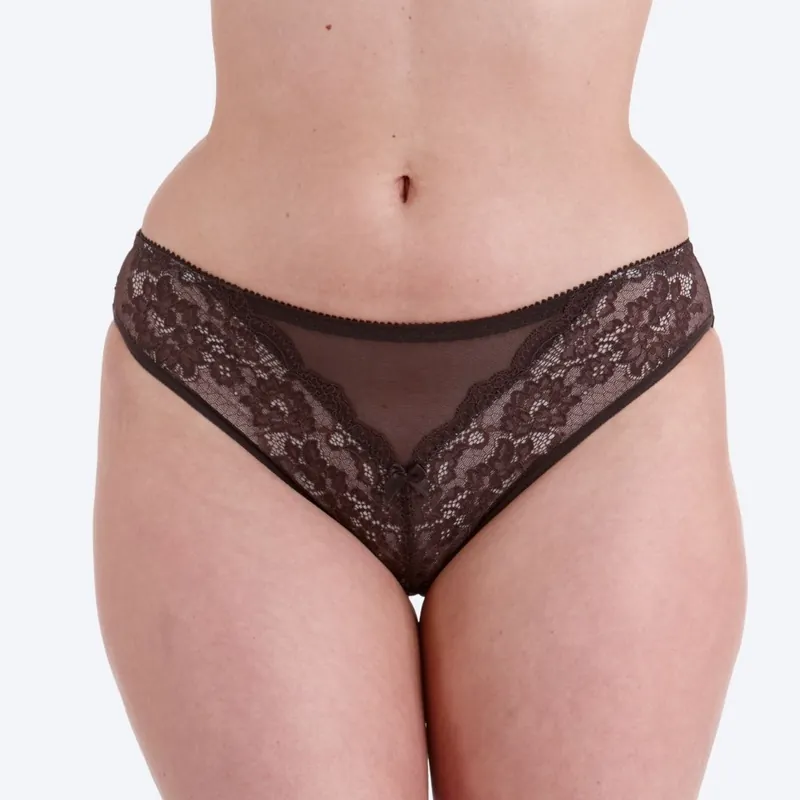 Pippa' Chocolate Lace Brief - Little Women
