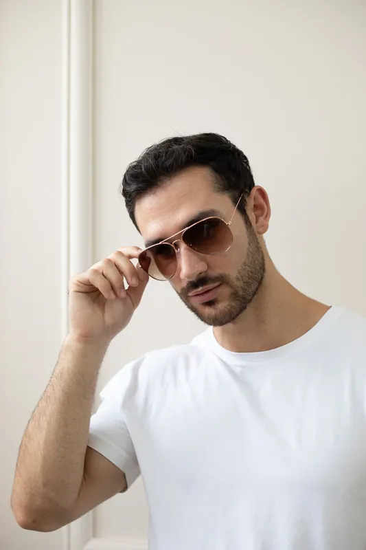 Classic Pilot Gold Aviator Sunglasses - SVNX