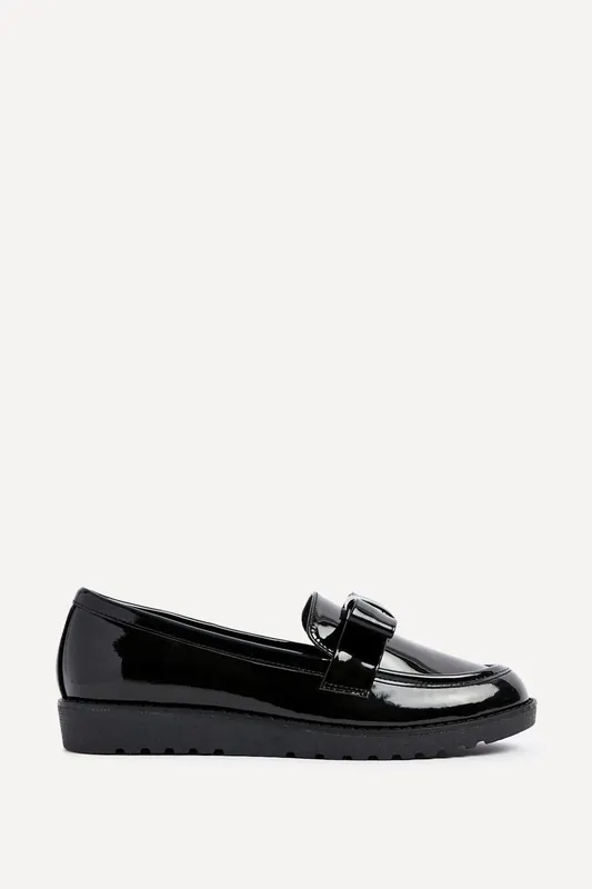 Noble Black Patent Loafers - Linzi