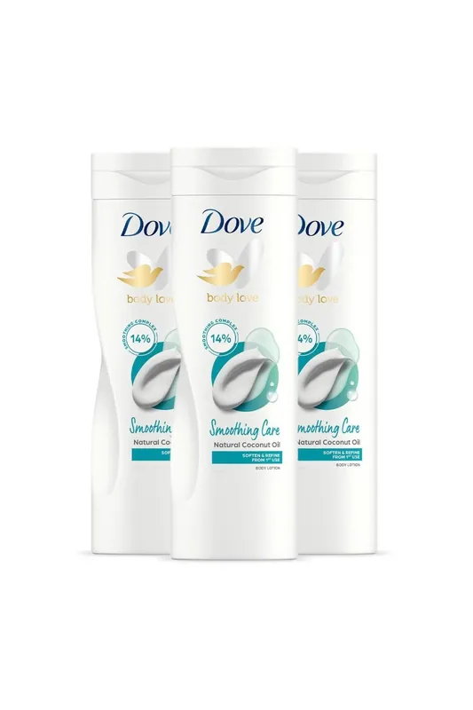 ''Body Lotion' Smoothing Care Natural Coconut Oil, 3x400ml - Dove