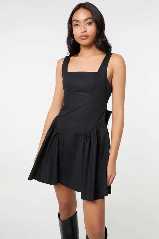 Black Bow Back Mini Dress - Pink Vanilla