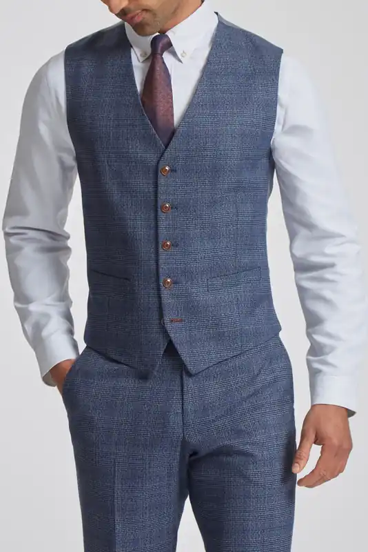 Airforce Check Waistcoat - Antique Rogue