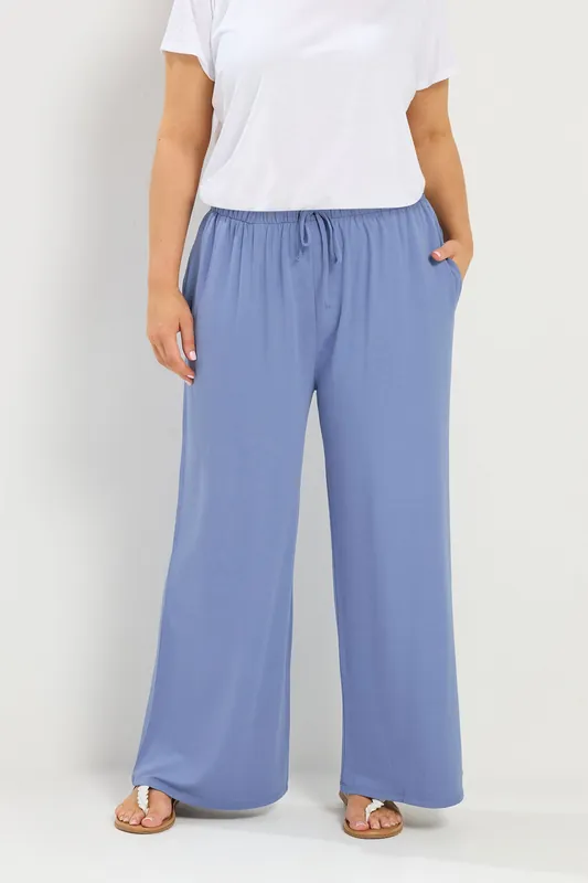 Soft Touch Wide Leg Trousers - Yours