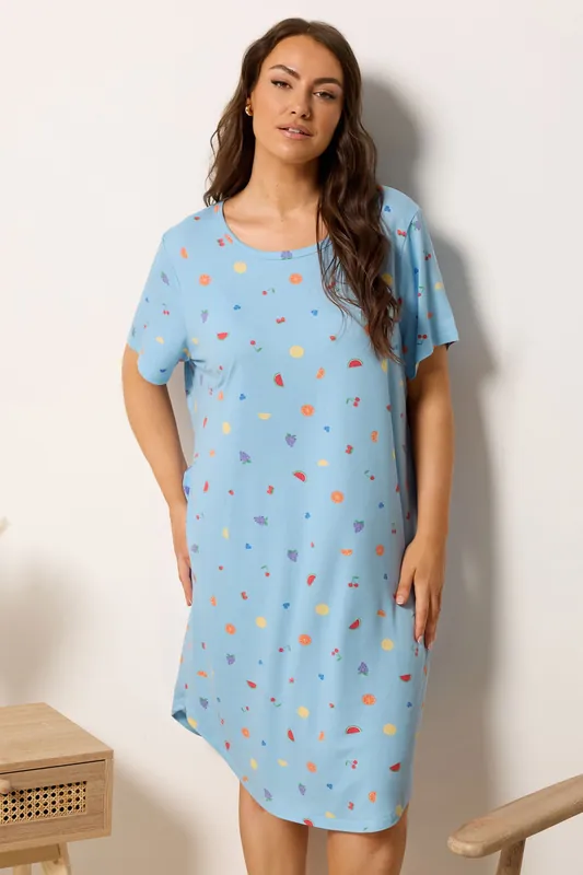 Fruit Print Soft Touch Nightdress - Yours